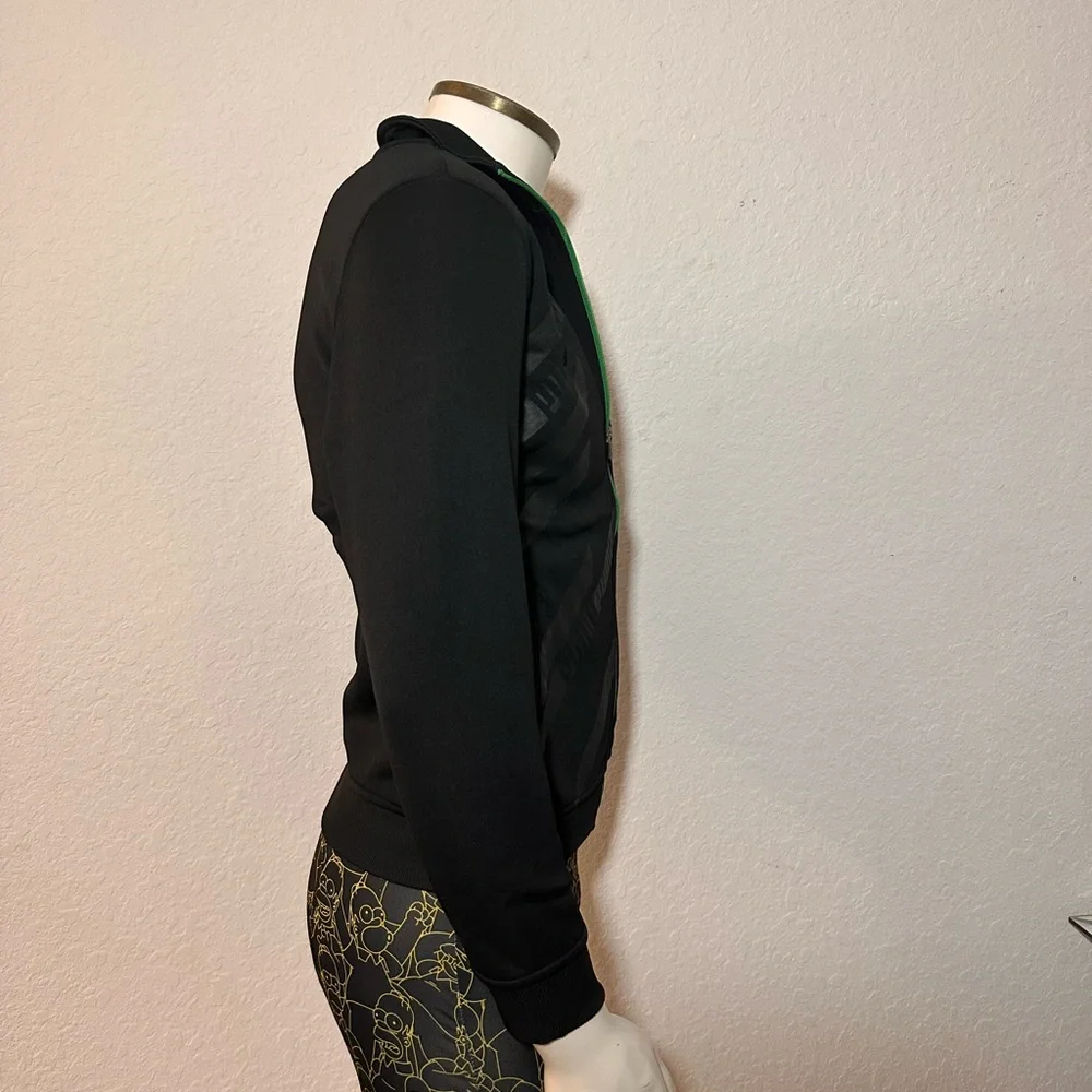 Puma Jacket  Boys Large Black/Green Full Zip New No Tag - Picture 8 of 11